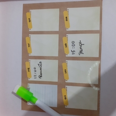 Lousa magnética planner semanal com caneta de quadro branco - Papelaria Artesanal Planos da Cammy