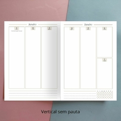 Planner 2025 costurado capa corino