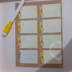 Lousa magnética planner semanal com caneta de quadro branco na internet