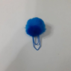 Clips com pompom - Papelaria Artesanal Planos da Cammy