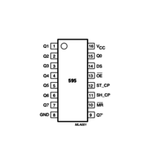 74hc595 Ci Dip16 Shift Register Matriz de Led - comprar online