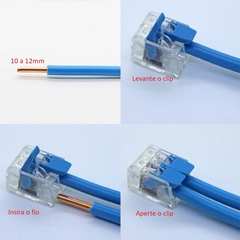 Conector Emenda 1 VIA CLIP Fio 0,8 a 4mm 32A na internet