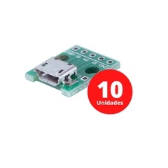 10 Unidades Conector Micro Usb Femea