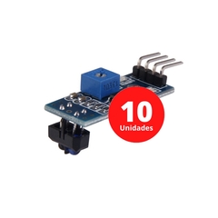 10 UNIDADES Sensor Ótico Reflexivo Tcrt5000 MODULO Infrared Track Line