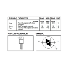 Transistor Bt139 800e 16A Triac To220 - comprar online