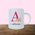 Taza inicial flores con nombre - Celebremos Shope