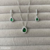 Conjunto Gota Verde Cravejada (Prata Italiana 925) - comprar online