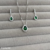 Conjunto Gota Verde Cravejada (Prata Italiana 925) na internet