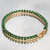 Pulseira Riviera Gota Verde 5mm (Banho de Ouro 18K) - comprar online