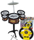 Kit Bateria Infantil Mini Jazz Music Rock Baqueta 05 Bumbo + Volante