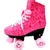 Patins Roller Rosa 4 Rodas Freio Menina Reforçado Estilo Original Calça 28 a 32 - comprar online