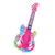 Guitarra Infantil Com Microfone Pedestal Rock Show Toca MP3 Com Luz e Som Cor Rosa - Brinkmix Brinquedos e Mochilas LDTA