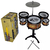 Kit Bateria Infantil Mini Jazz Music Rock Baqueta 05 Bumbo + Volante - comprar online