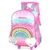 Mochila Infantil Escolar Rodinha e Costa Arco Iris UP4You Original Luxcel