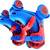 Patins Roller 4 Rodas Freio Azul/Vermelho Reforçado Estilo Ajustável 27 a 30 - Brinkmix Brinquedos e Mochilas LDTA