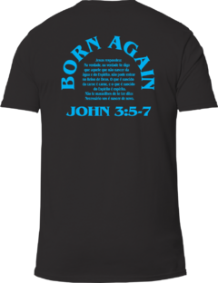 Camiseta Di-Legado "Born Again" - Básica Preta Azc. - comprar online