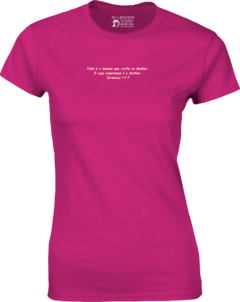 Camiseta Di-Legado "Feliz é o homem" - Baby look Pink