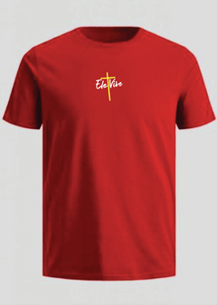 Camiseta Di-Legado "Ele Vive" - Básica Vermelha