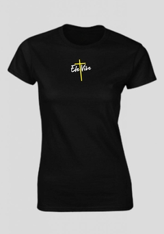 Camiseta Di-Legado "Ele Vive" - Baby look Preta