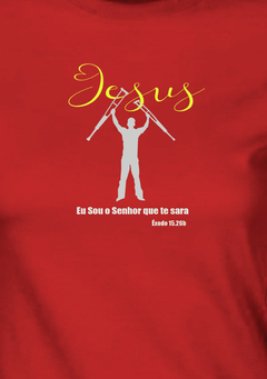 Camiseta Di-Legado "Jesus que te sara" - Baby look Vermelha - comprar online