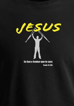 Camiseta Di-Legado "Jesus que te sara" - Básica Preta - comprar online