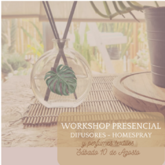 WORKSHOP PRESENCIAL DE DIFUSORES, TEXTIL Y HOME SPRAY ($40.000 EFVO/ TRANSF) SABADO 16 DE NOVIEMBRE