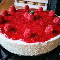 Raspberry Cold Lemon Cheesecake