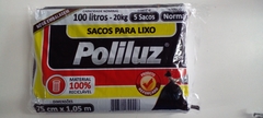 SACO LIXO 100L POLILUZ COM 5UNID (75CMX1,O5M) REFORCADO