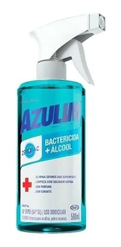 ALCOOL DESINF AZULIM ZEROBAC CRISTAL 500ML SPRAY