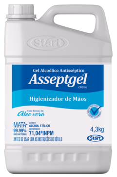 ASSEPTGEL ALCOOL GEL 70% CRISTAL 4,3KG