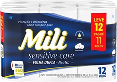 PAPEL HIG 30M MILI FL.DUPLA NEUTRO L12P11