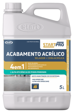 ACABAMENTO ACRILICO 5LT START-PRO 4 EM 1 (BASE SELADORA, IMPERMEABILIZANTE ACRILICIO, RESTUARADOR DE PISO, ANTIDERRAPANTE)