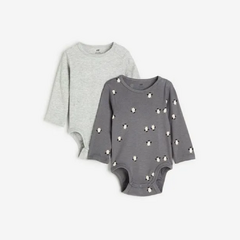 SET 2 BODIES H&M "PINGÜINOS"