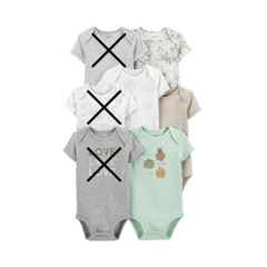 SET 4 BODIES CARTER'S "LOVE" - comprar online