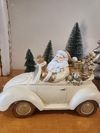 PAPAI NOEL NO CARRO DOURADO COM LED