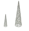 NATAL ARVORE CONE DECORATIVA C/ LED 60cm (PRATA)