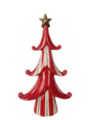 NATAL ARVOREDECORATIVA 17,4X7,1X30,8cm (VERMELHO BRANCO)