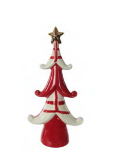 NATAL ARVOREDECORATIVA 10,5X5X21,4cm (VERMELHO BRANCO)