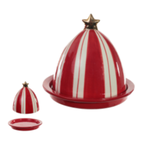 NATAL OBJETO DECORATIVO (VERMELHO BRANCO) 16,5X16,5X13,8cm - comprar online