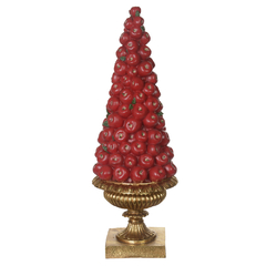 RESINA ARVORE DECORTIVA NATAL (VERMELHO DOURADO)