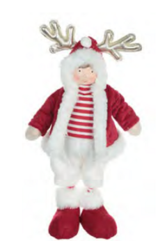 BONECO NATAL MENINO EM PE (VERMELHO BRANCO) 34cm