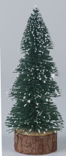 MINI ARVORE NATAL FLOCKED (VERDE BRANCO) 15cm