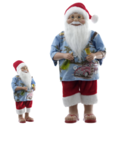 PAPAI NOEL NATAL EM PEPRAIA (AZUL VERMELHO) 40cm