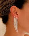 Brinco Franja Earcuff Branco