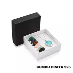 Colar de Prata 925 com 7 Pedras Naturais