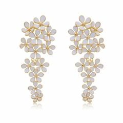 Brinco Blossom Daisy Banhado a Ouro 18k