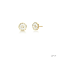 Brinco Pizza 12mm banho ouro 18k