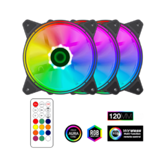 KIT X3 FANS ARGB 12CM GAMEMAX RQ300