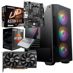 RYZEN 5 5600 + RTX 3060 TI 8GB GDDR6 EVGA + 16GB DE RAM 3200MHZ