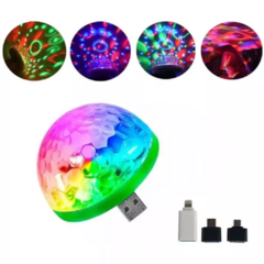 Lampada de Efeitos LED/RGB Colorida/USB/Portatil para Iluminacao de Ambiente